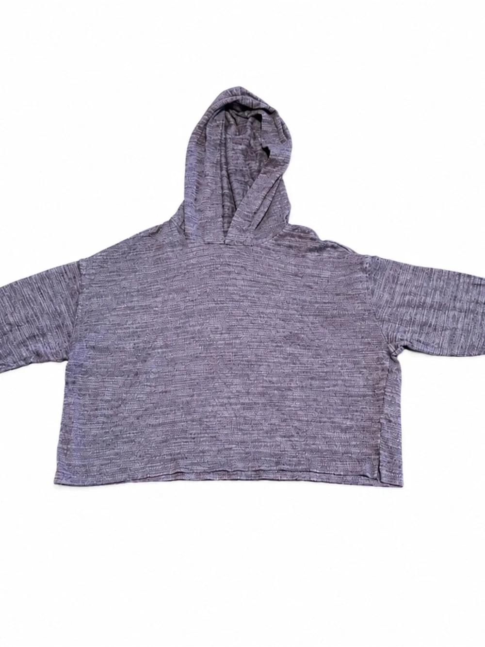Old Navy Kids L 10–12 Heathered Gray Lavender Pullover Hoodie